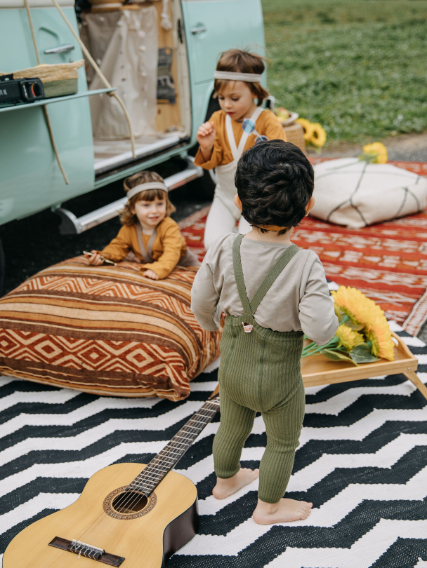 Hippy Footless Tights - Olive - Image 4