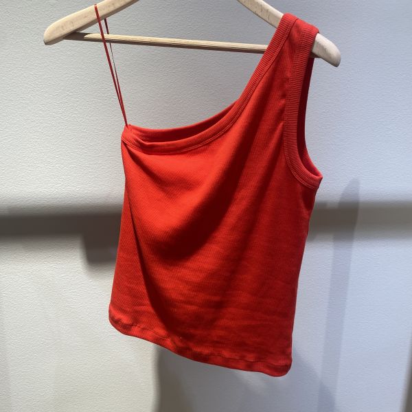 Anna One Shoulder Top Red