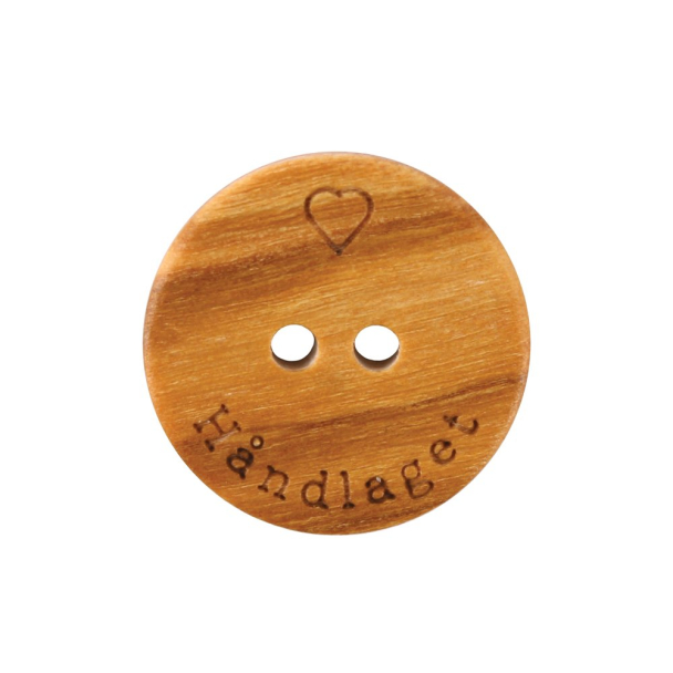 Knapp - 18mm - 2 hull - Håndlaget