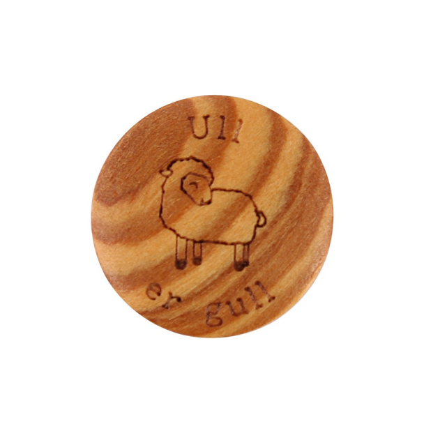 Knapp - 18mm - kanal - Ull er gull - Image 1