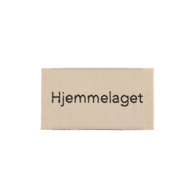 Merkelapp med tekst 25x45mm – Hjemmelaget