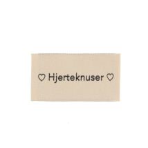 Merkelapp med tekst 25x45mm – Hjerteknuser