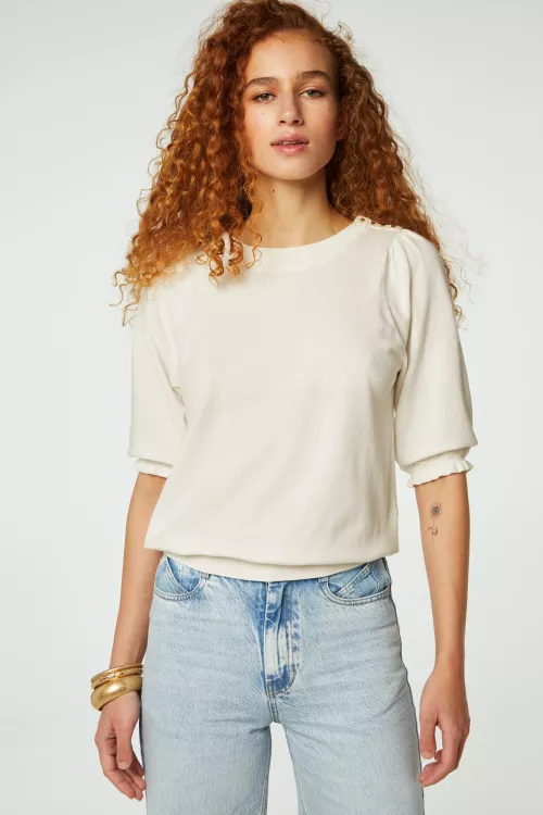 Milly SS Pullover Cream |  Milly SS Pullover Cream fra Fabienne Chapot