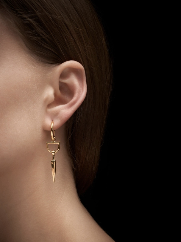 Bitten Earring - Gold-plated Silver - Image 1