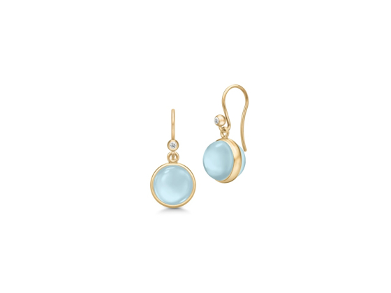 Prime Earrings Milky Aqua