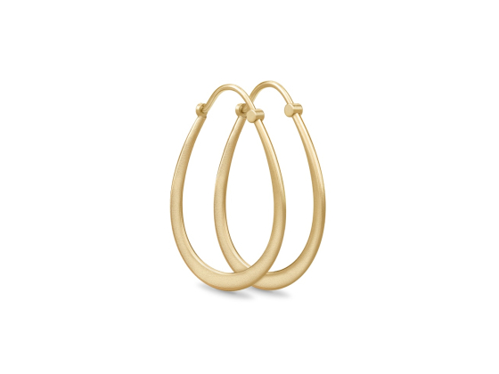 Classic Pear Hoop Earrings