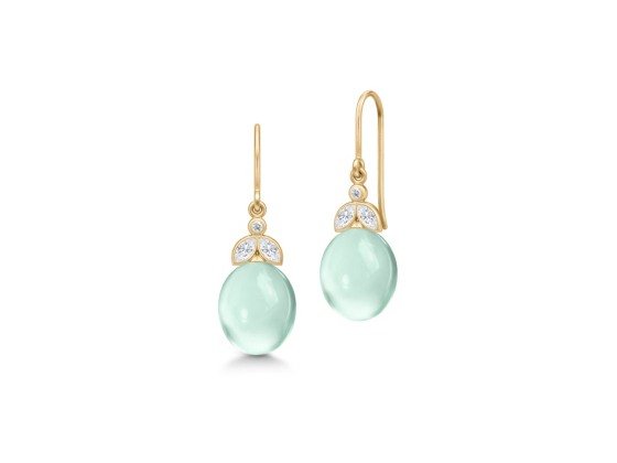 Classic Tasha Earrings Aqua Green Amethyst