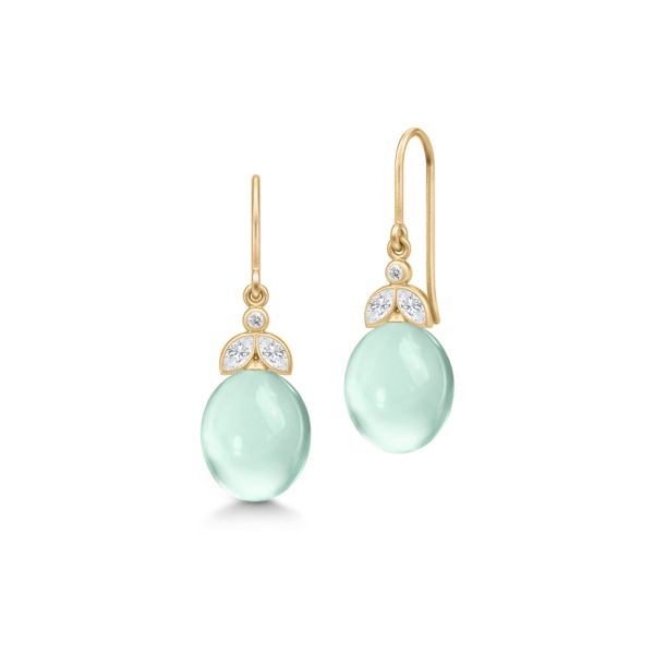 Classic Tasha Earrings Aqua Green Amethyst