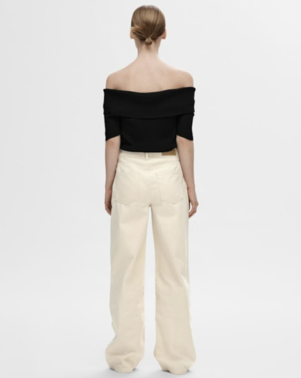 Caro Off Shulder Knit - Black  - Image 2