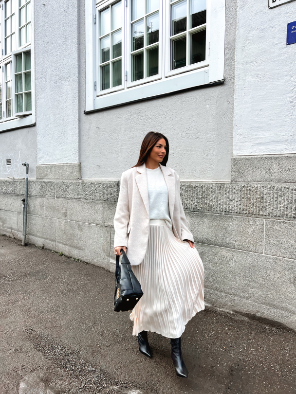 Celine Midi  Skirt - Whitecap Gray  - Image 2