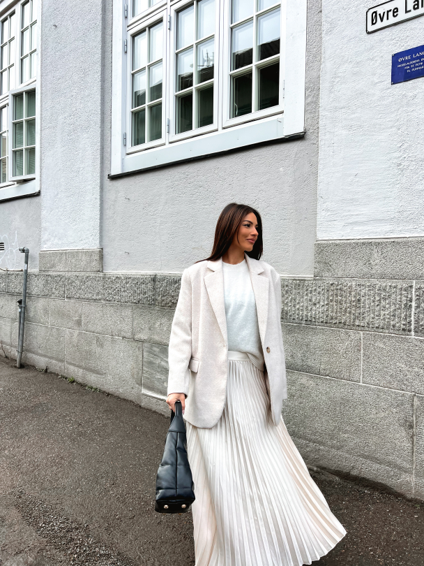Celine Midi  Skirt - Whitecap Gray  - Image 3