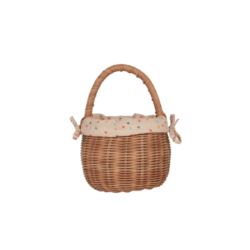 OLLI ELLA - RATTAN BERRY BASKET GUMDROP