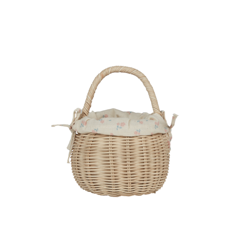 OLLI ELLA - RATTAN BERRY BASKET PANSY