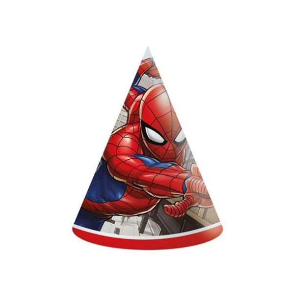 Spider-Man partyhatt 6 stk
