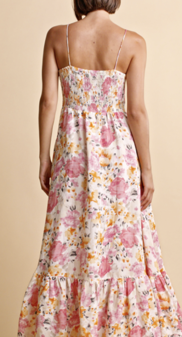 Linen Strap Dress - Vintage Corals - Image 3