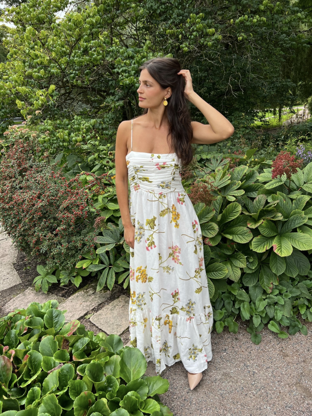 Linen Strap Dress - Botanical - Image 5