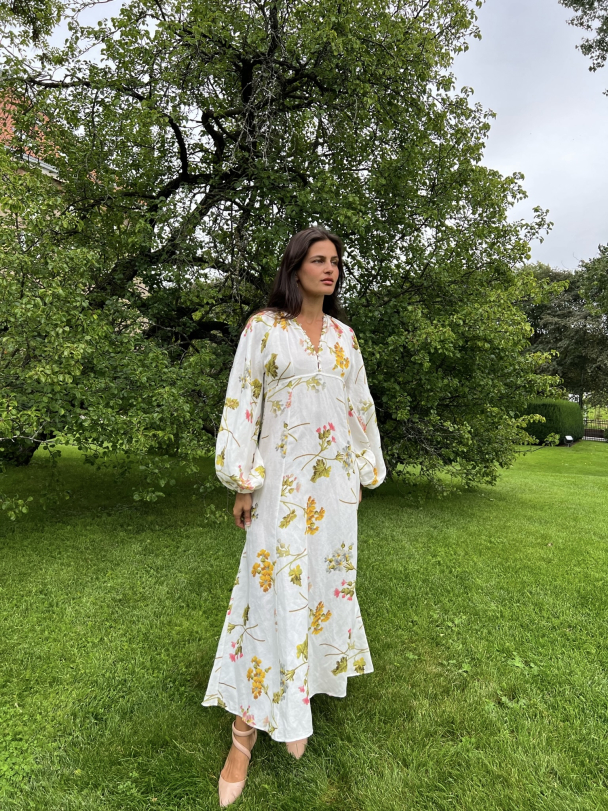 Linen Relaxed Maxi Dress - Botanical - Image 6