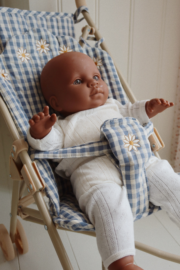 Doll Stroller - Captains Blue Check - Image 2