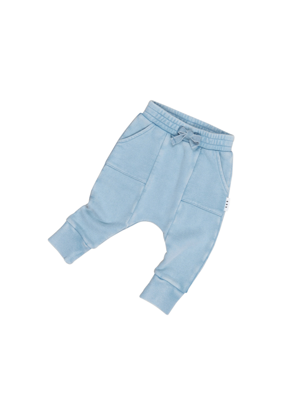 Pocket Drop Crotch Pant - Washed Blue - Image 3