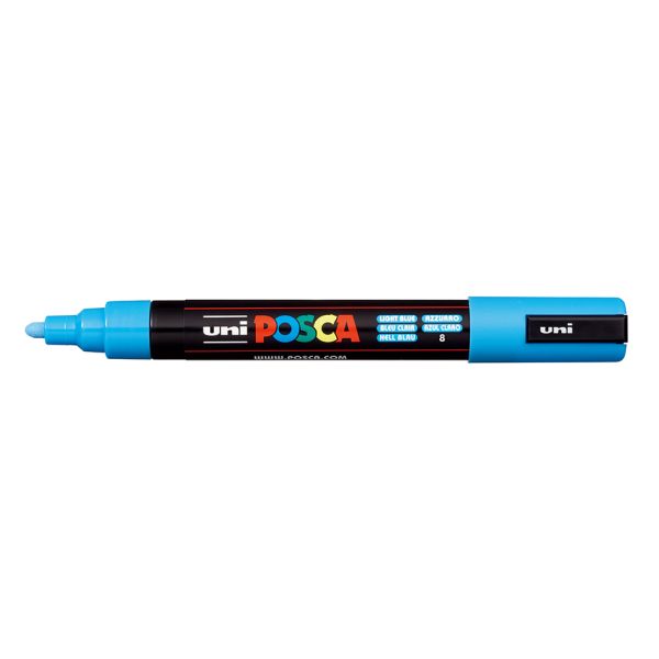 Uni POSCA PC-5M – Medium 1,8-2,5mm – 8 Light Blue