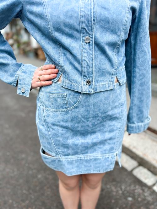 Enilda Denim Skirt - Logo