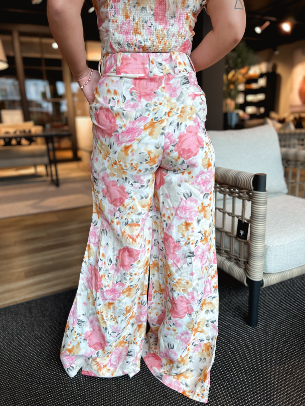 Linen Trousers - Vintage Corals - Image 2