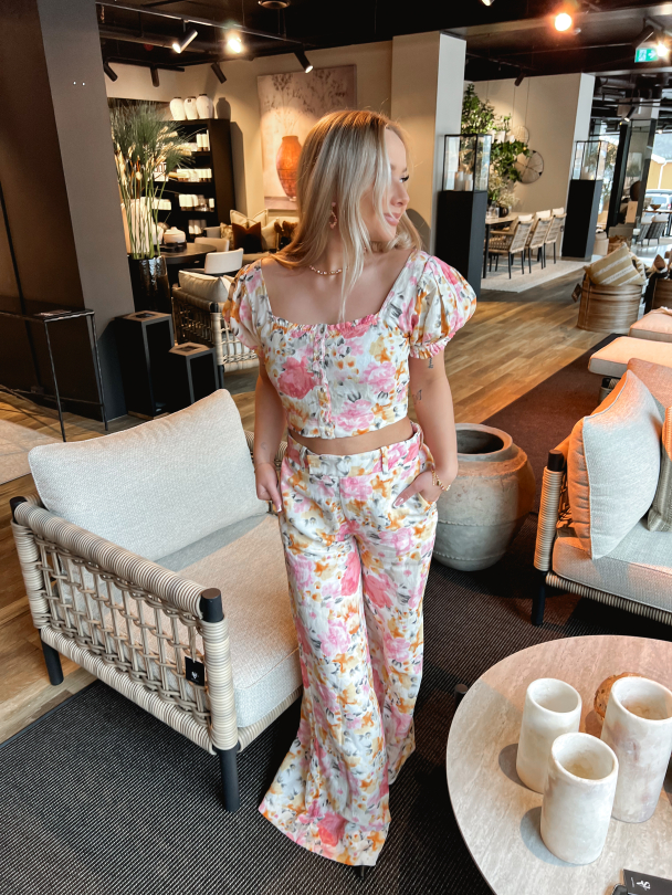 Linen Trousers - Vintage Corals - Image 3