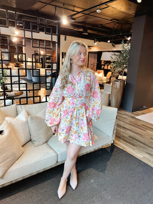 Linen Mini Dress - Vintage Corals - Image 6