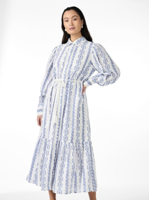 Tovina Long Shirt Dress - Star White  - Image 1