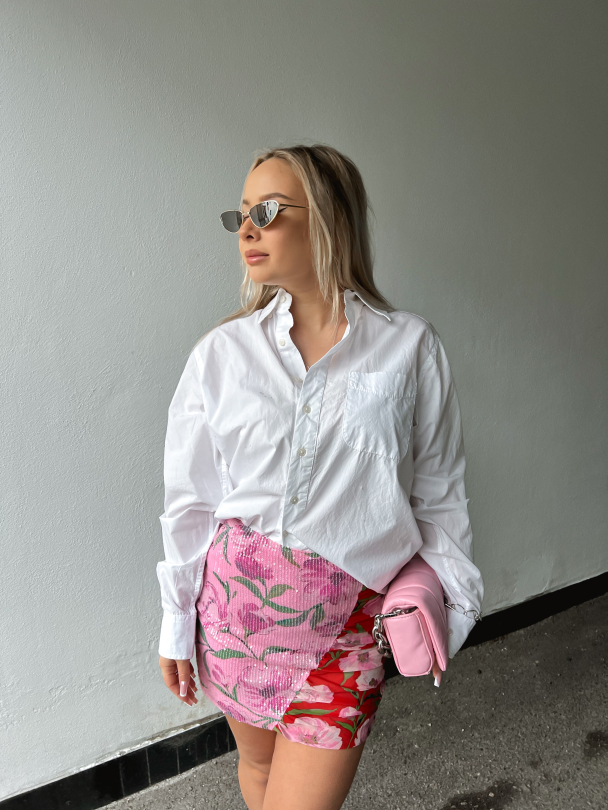 Printed Mini Skirt - Wildeve + Prism Pink - Image 5