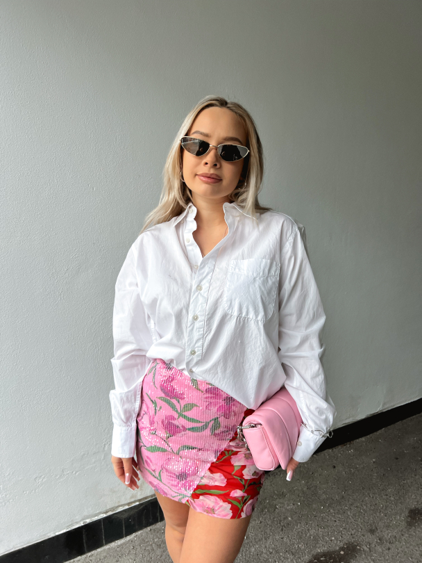 Printed Mini Skirt - Wildeve + Prism Pink - Image 6