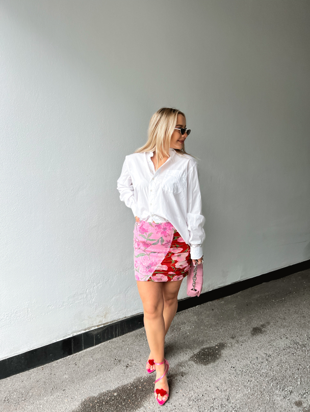 Printed Mini Skirt - Wildeve + Prism Pink - Image 10
