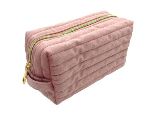 Toalettmappe velvet, rosa