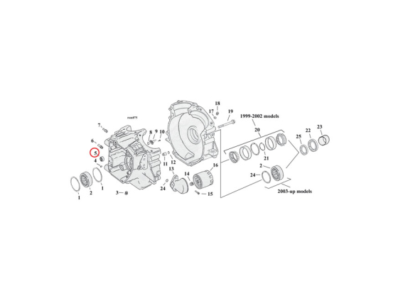 CAMSHAFT NEEDLE BEARING. INNER, FRONT/REAR