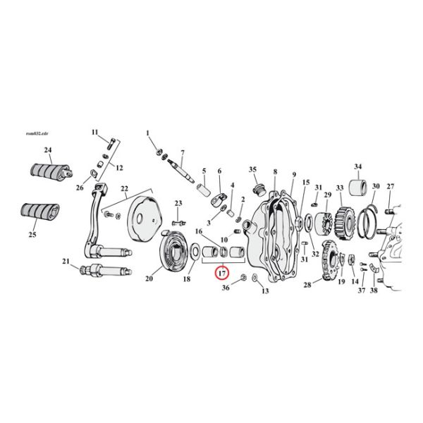 KICKSTART SHAFT BUSHING AND O-RING KIT.