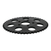 REAR SPROCKET, BLACK. 47T