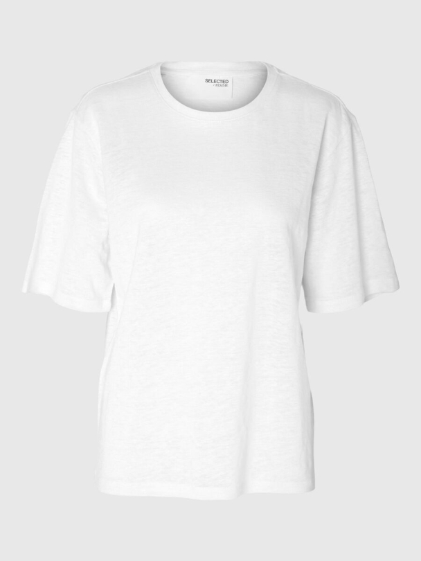 SELECTED FEMME Vilja Linen Tee - Image 1