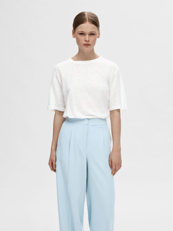 SELECTED FEMME Vilja Linen Tee - Image 4