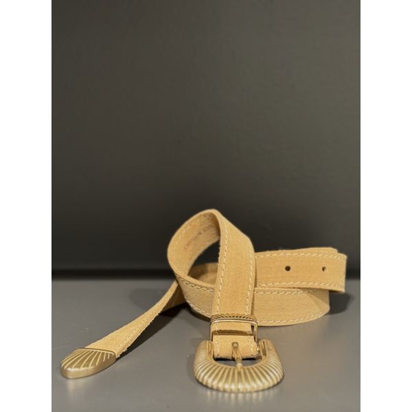 Camel Calfskin Belt