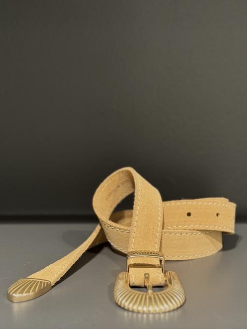 Camel Calfskin Belt