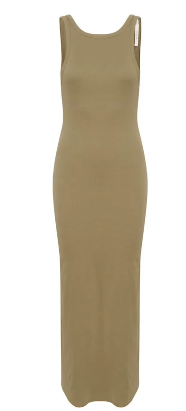Drew Reversible Long Dress -Stone Gray - Image 4