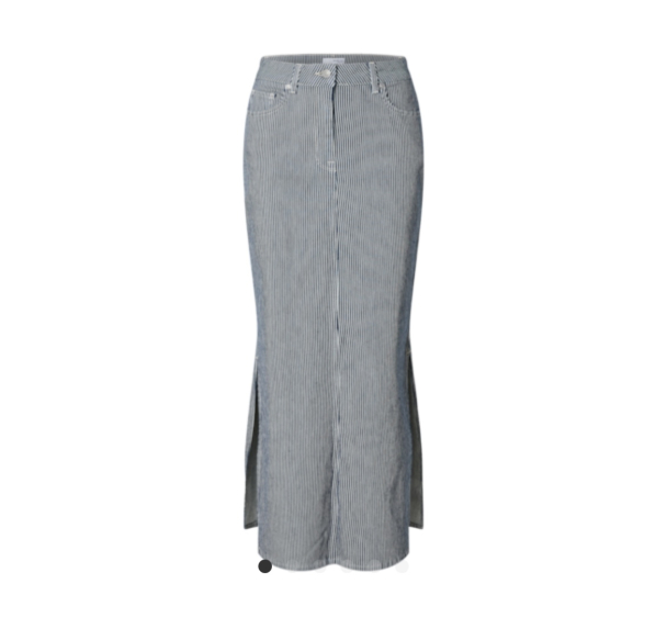 Myra Stripe Denim Skirt  - Image 2