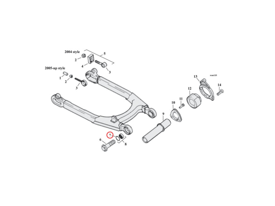 RETAINING RING, SWINGARM BEARING