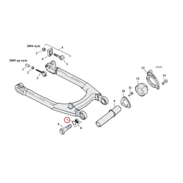 RETAINING RING, SWINGARM BEARING