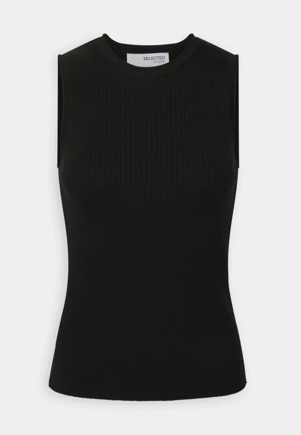 Lydia O-neck Knit Top - Black - Image 1