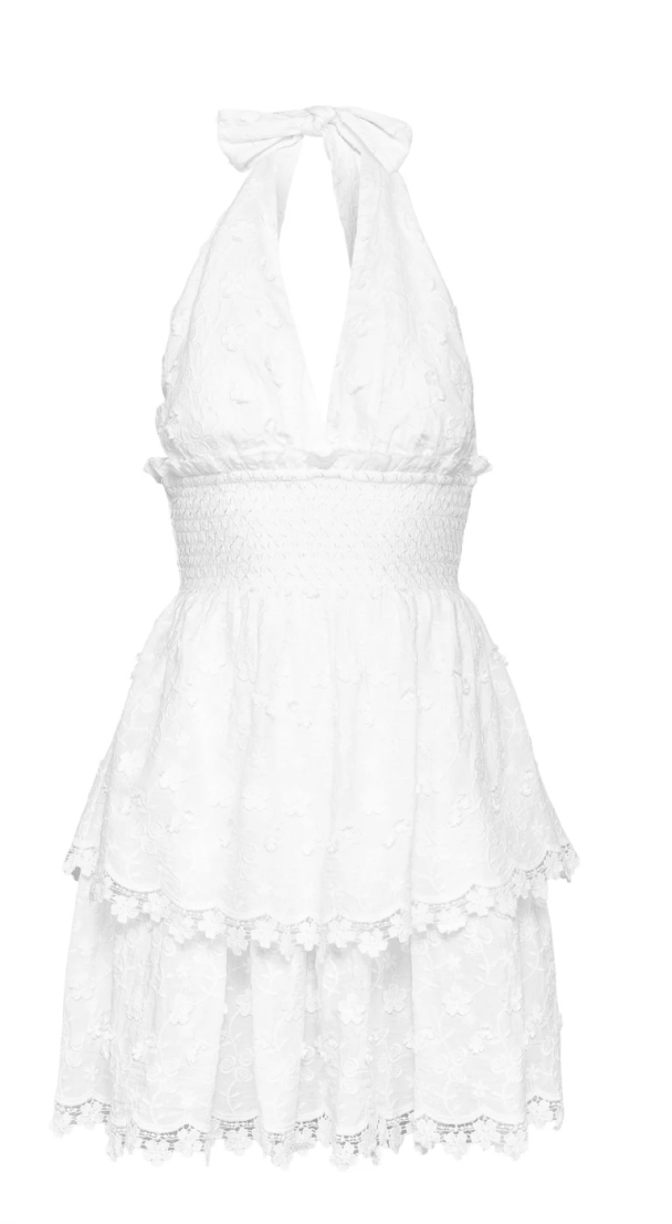 Evelyn Mini Dress - White  - Image 3