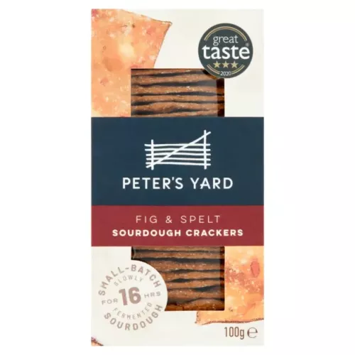 Fig & Spelt Sourdough Crackers 100g, Peters Yard