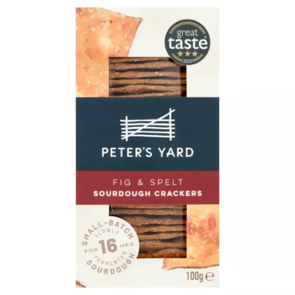 Fig & Spelt Sourdough Crackers 100g, Peters Yard