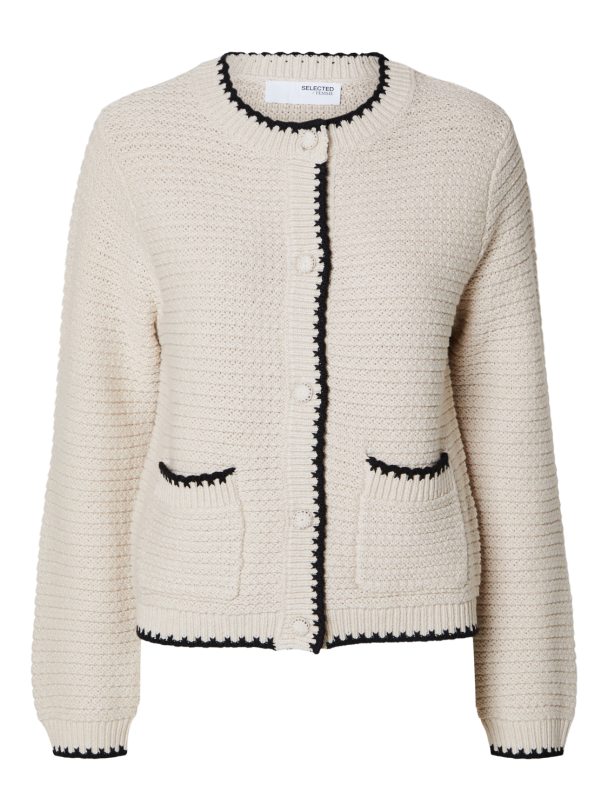 Jilli Ls Knit Cardigan - Beige - Image 2