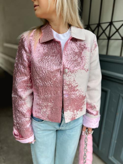 Kiana Jacket - Impressionist Red Rose